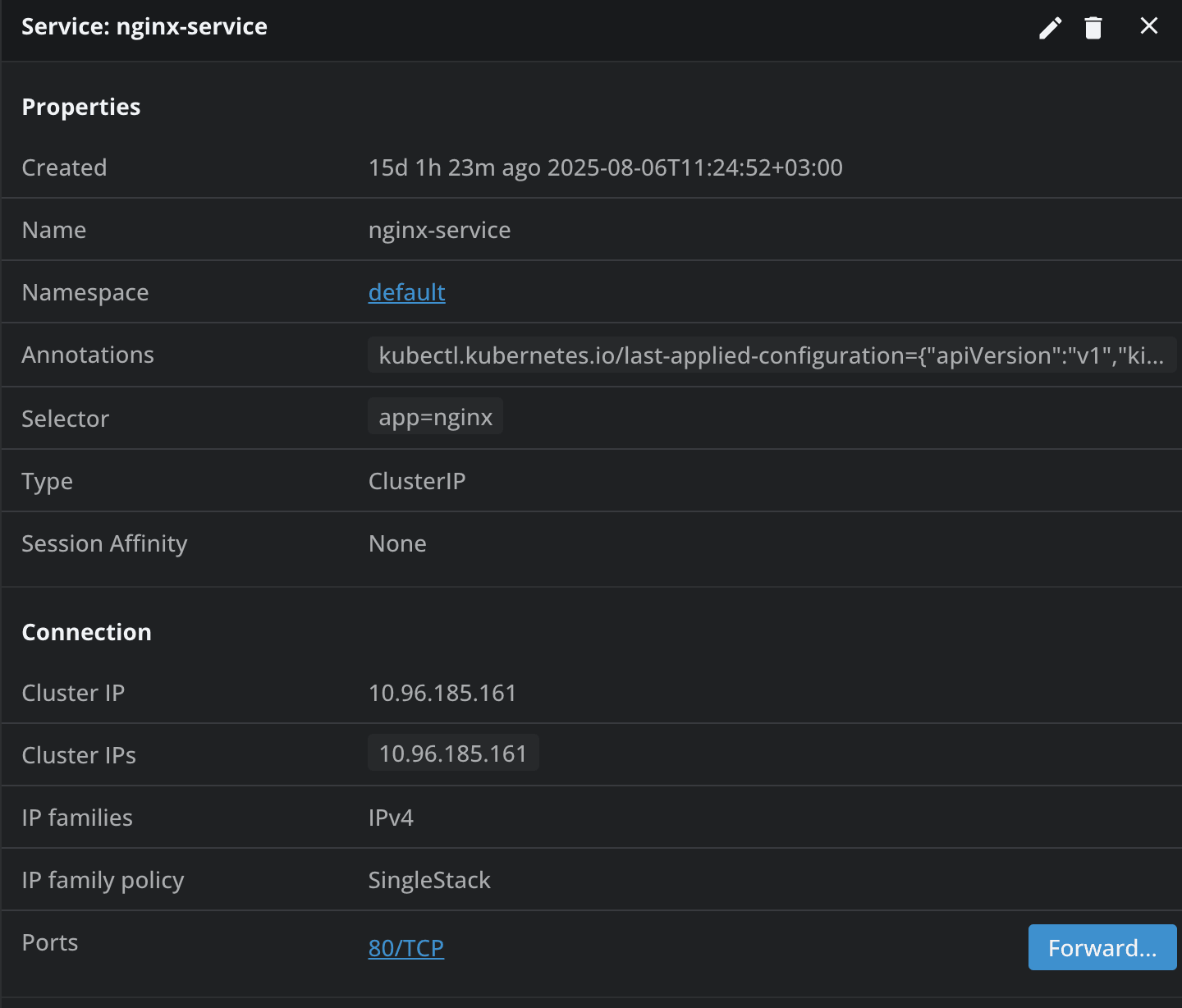 Nginx service