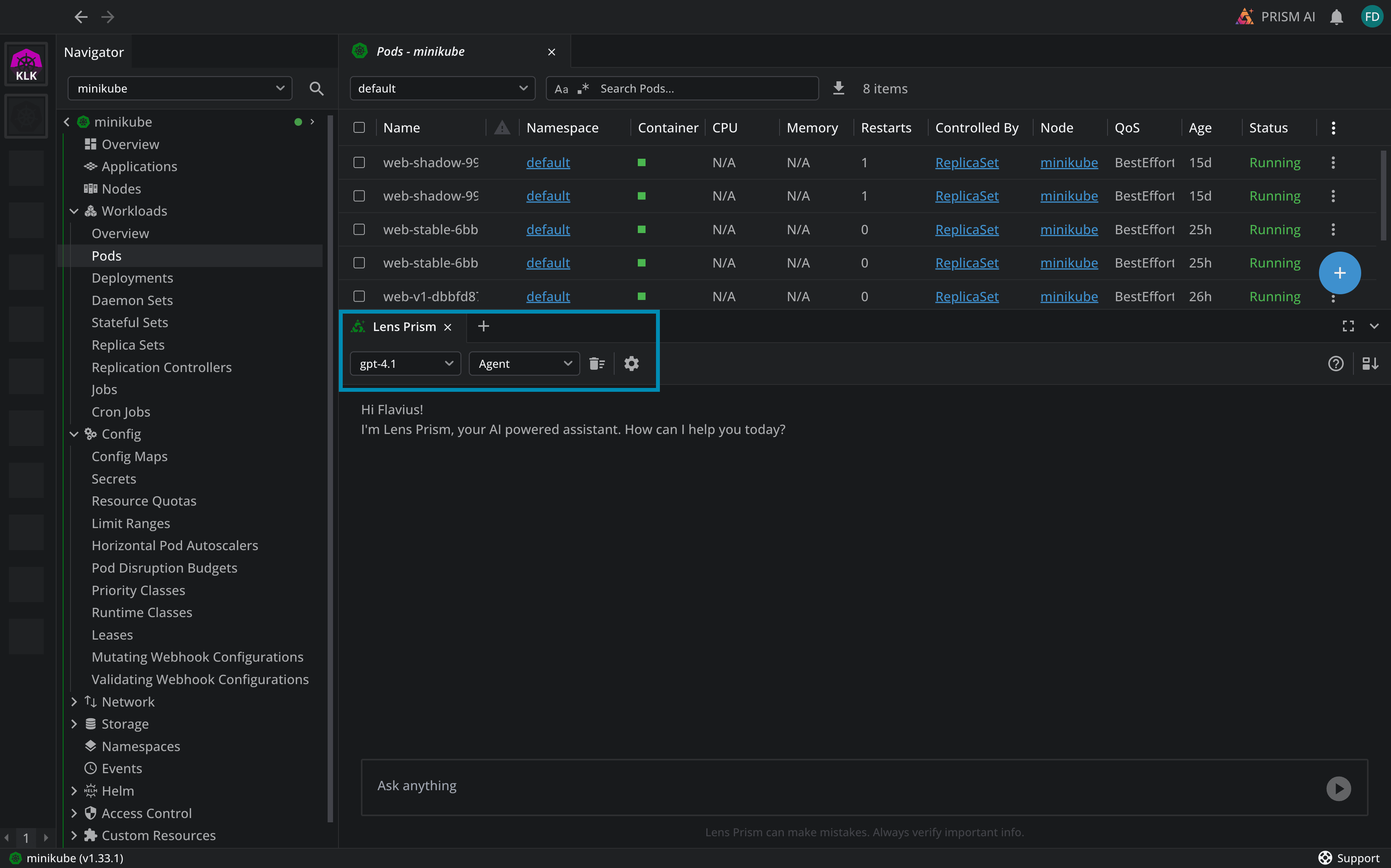 Lens Prism Agent Mode